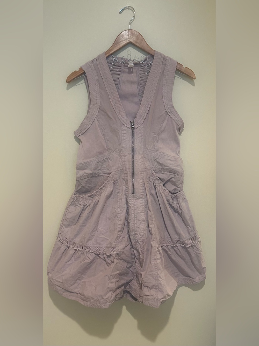 Daily Practice 100% Cotton Lilac Zipper Sleeveless Dress Size XXS